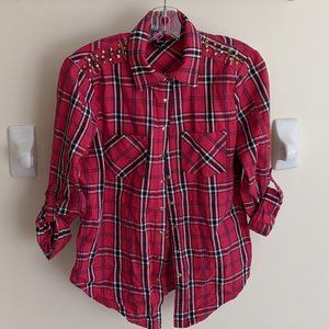 🧡 (2/$25) Bebe Plaid Button Down